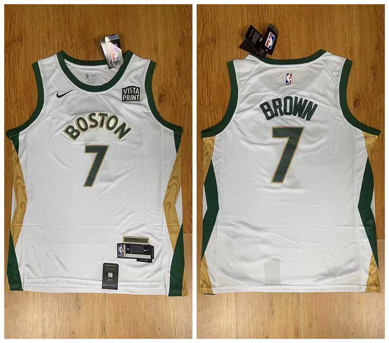 Celtics 7 Jaylen Brown White Nike 2023-24 City Edition Swingman Jersey,We sell and wholesale Celtics 7 Jaylen Brown White Nike 2023-24 City Edition Swingman Jersey on line form chian!